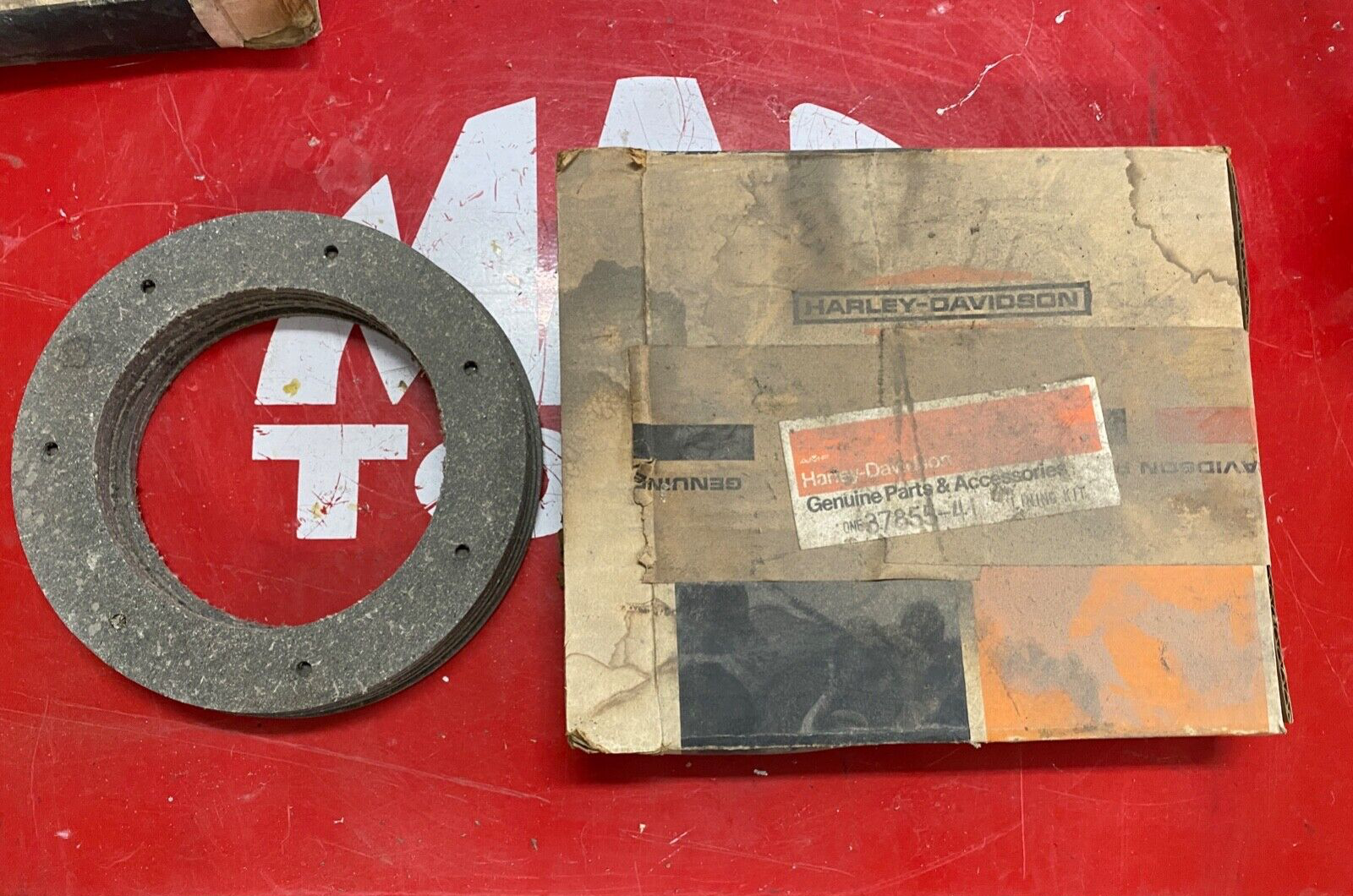 Harley 37855-41 NOS OEM Knucklehead Panhead UL Clutch Lining Set '41-'67 2484-41