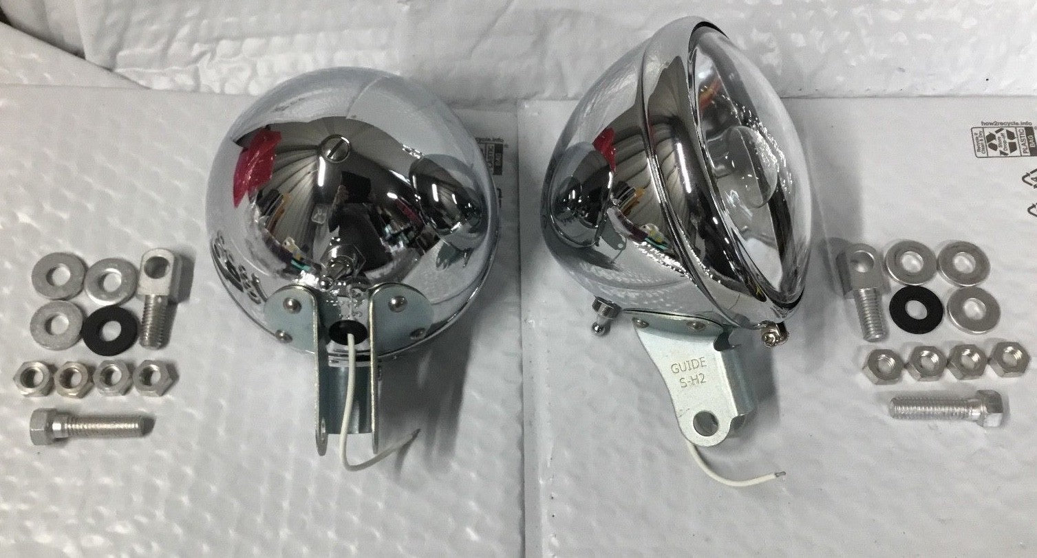 Harley 11366-38 Guide S-H2 Spot Lamps Knucklehead UL WL 1938-48 W/ Late Mounts