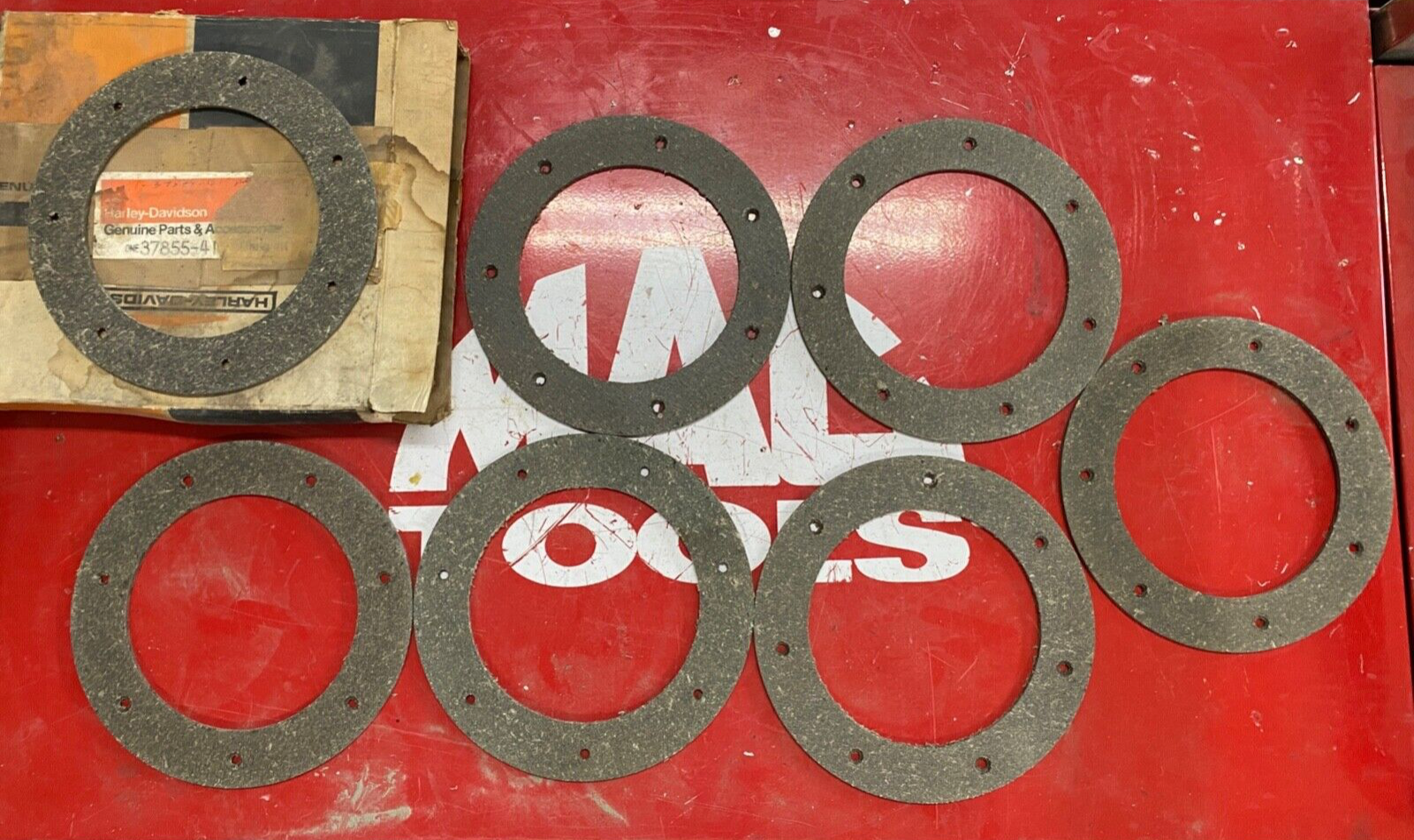 Harley 37855-41 NOS OEM Knucklehead Panhead UL Clutch Lining Set '41-'67 2484-41