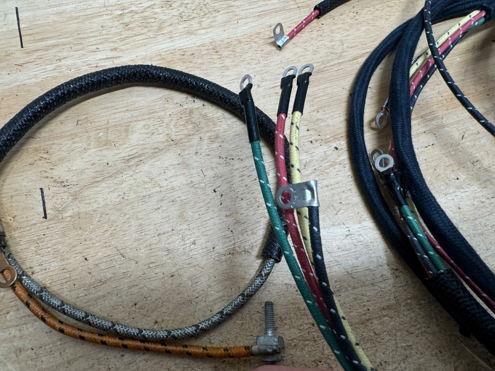 Harley 1951-52 WLA  Premium Wiring Harness Correct AMP Terminals Cotton Loom