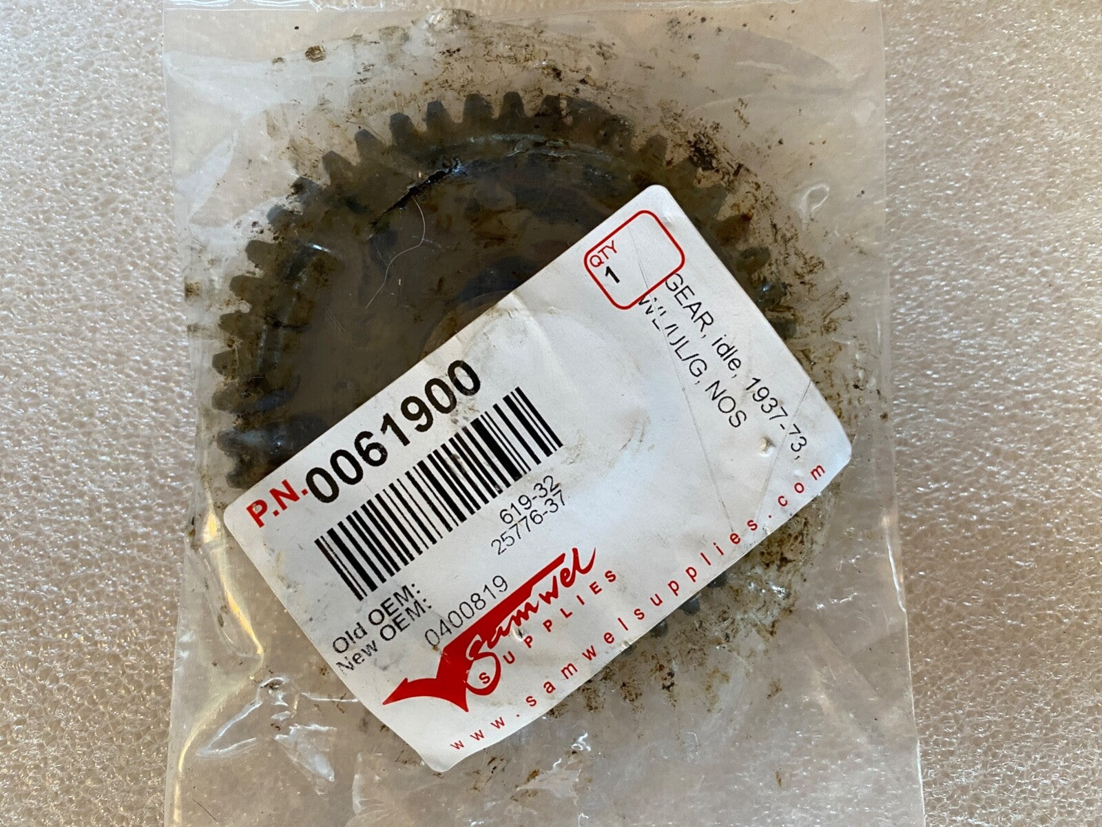 Harley NOS OEM 619-37; 25776-37 45 Idler Gear WL WLA WLC Servicar  1937-1973