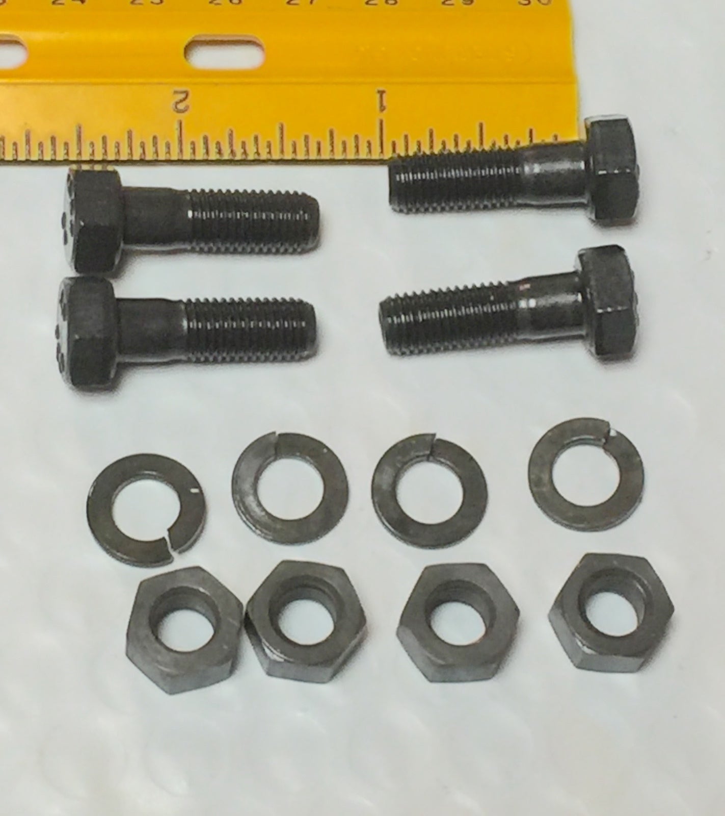 Harley CP-1038 5/16”-24 x 1" Bolts w/ Nuts & Lock Washers Qty 4 OEM 4000