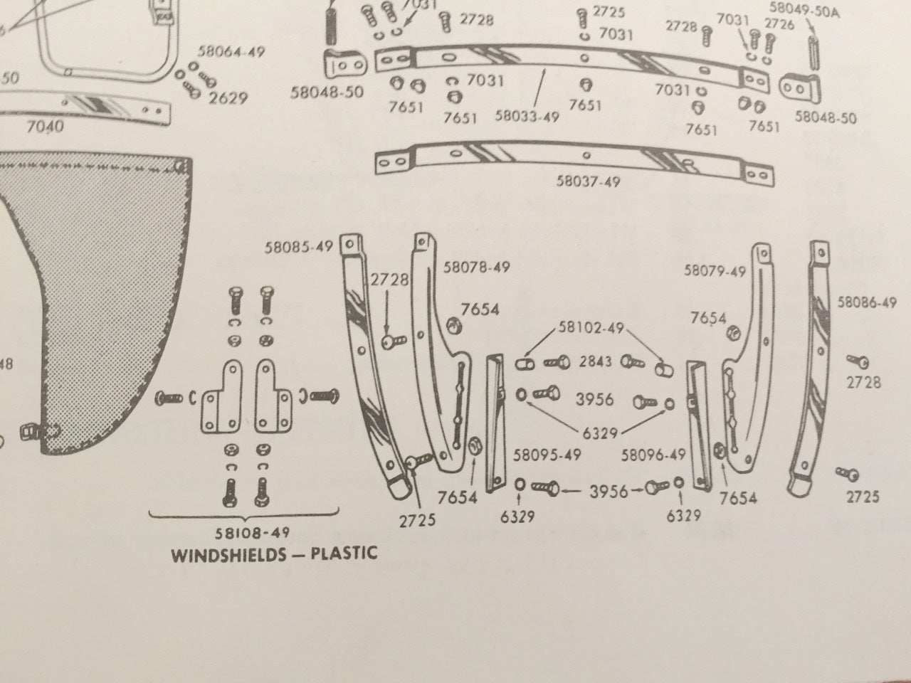 Harley Panhead Shovelhead Windshield Mounting Brackets w/ CP Bolts 1949-84 USA 