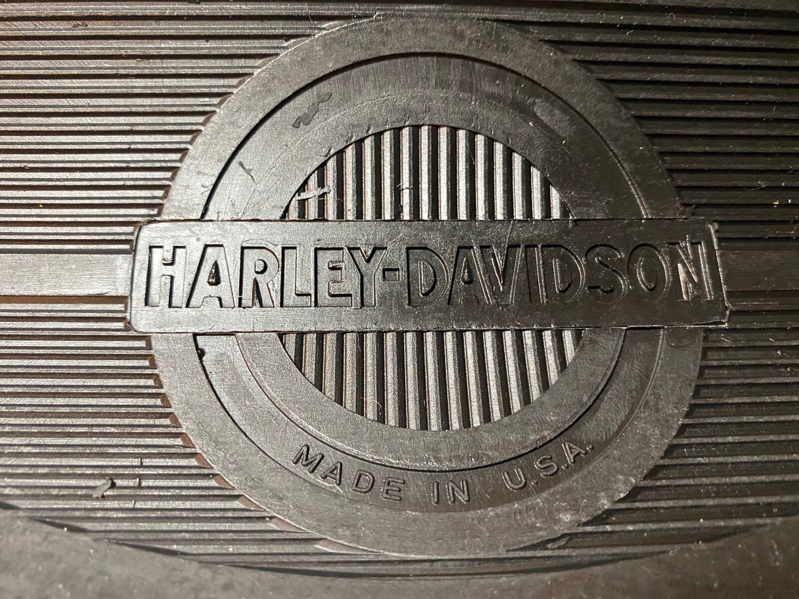 Harley Knucklehead Panhead Half Moon Canvas Back Footboard Mats '40-65 w/ Rivets