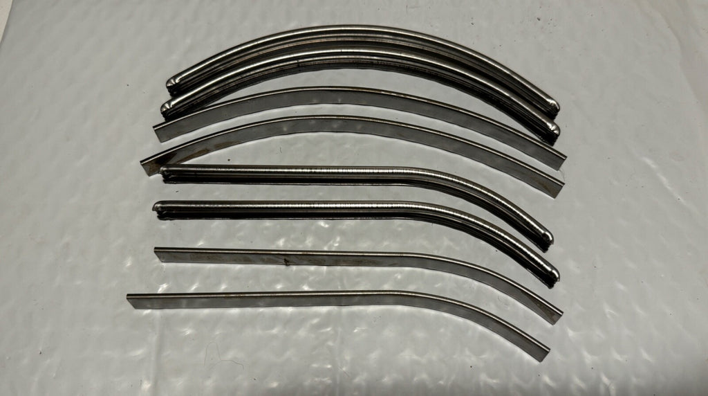 Harley Knucklehead UL WL Stainless Tank Trim Set w/ Mount Strips  1941-46 USA