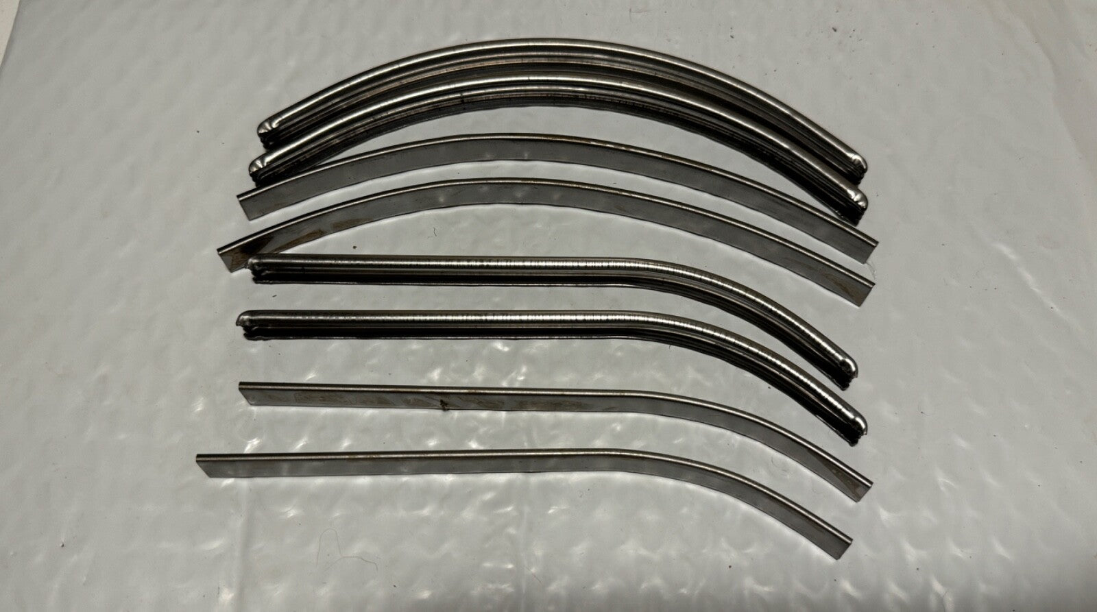 Harley Knucklehead UL WL Stainless Tank Trim Set w/ Mount Strips  1941-46 USA