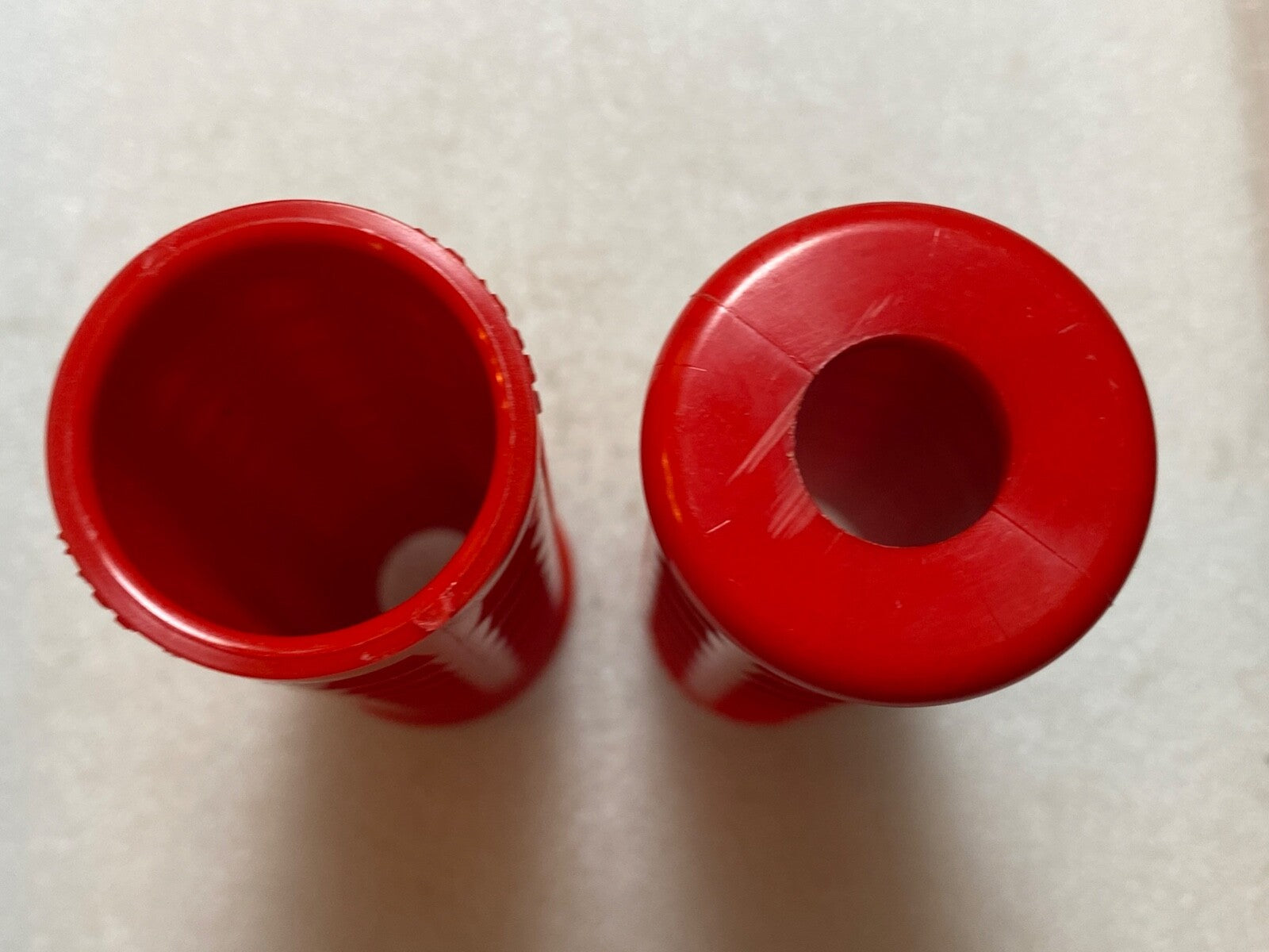 Harley Knucklehead UL WL Red WPB Plastic Grips 1942-47 OEM# 3310-42C W/ HD Logo