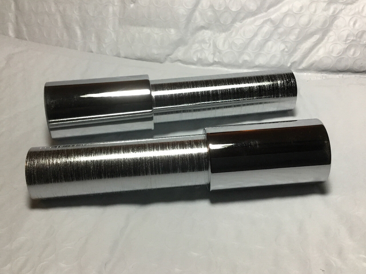 Harley Knucklehead WL UL VL Chrome Spirals & Grips w/ Logo 1935-48 OEM# 3312-35 