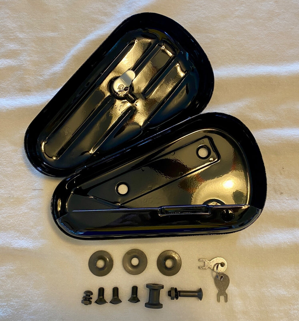 Harley Knucklehead UL Panhead WL Oval Tool Box W/ Mount Kit 1940-54 OEM# 3452-40