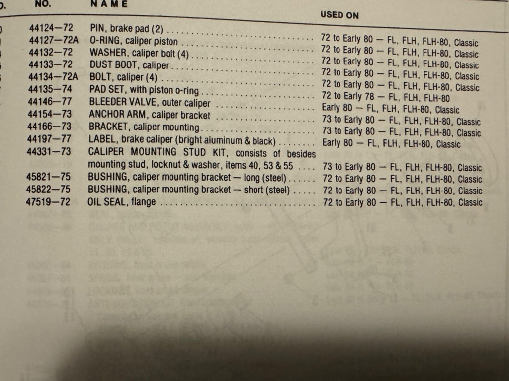 Harley NOS 45821-75 Shovelhead Banana Brake Caliper Long Bushing 1972-84 FL FX