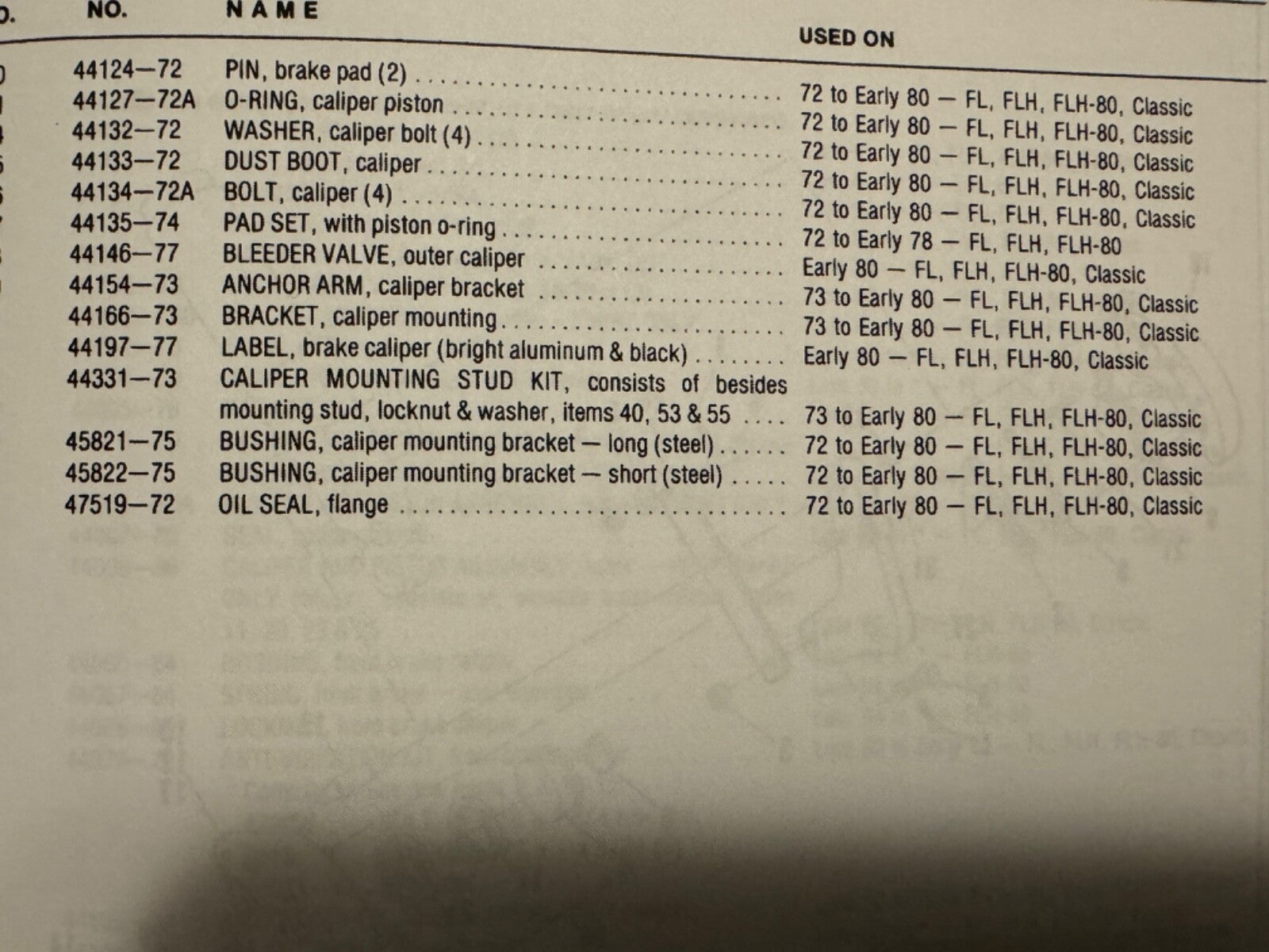 Harley NOS 45821-75 Shovelhead Banana Brake Caliper Long Bushing 1972-84 FL FX