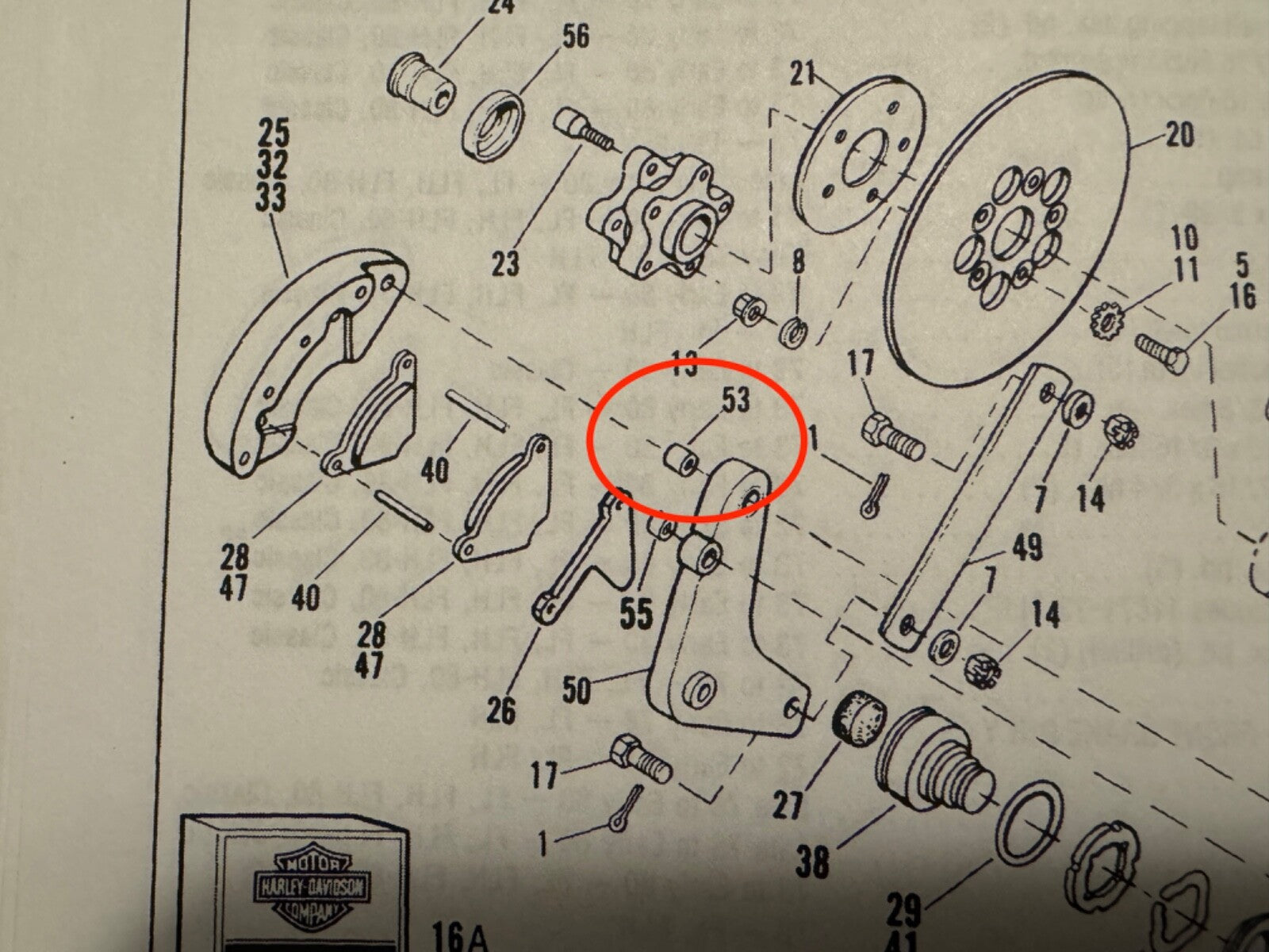 Harley NOS 45821-75 Shovelhead Banana Brake Caliper Long Bushing 1972-84 FL FX