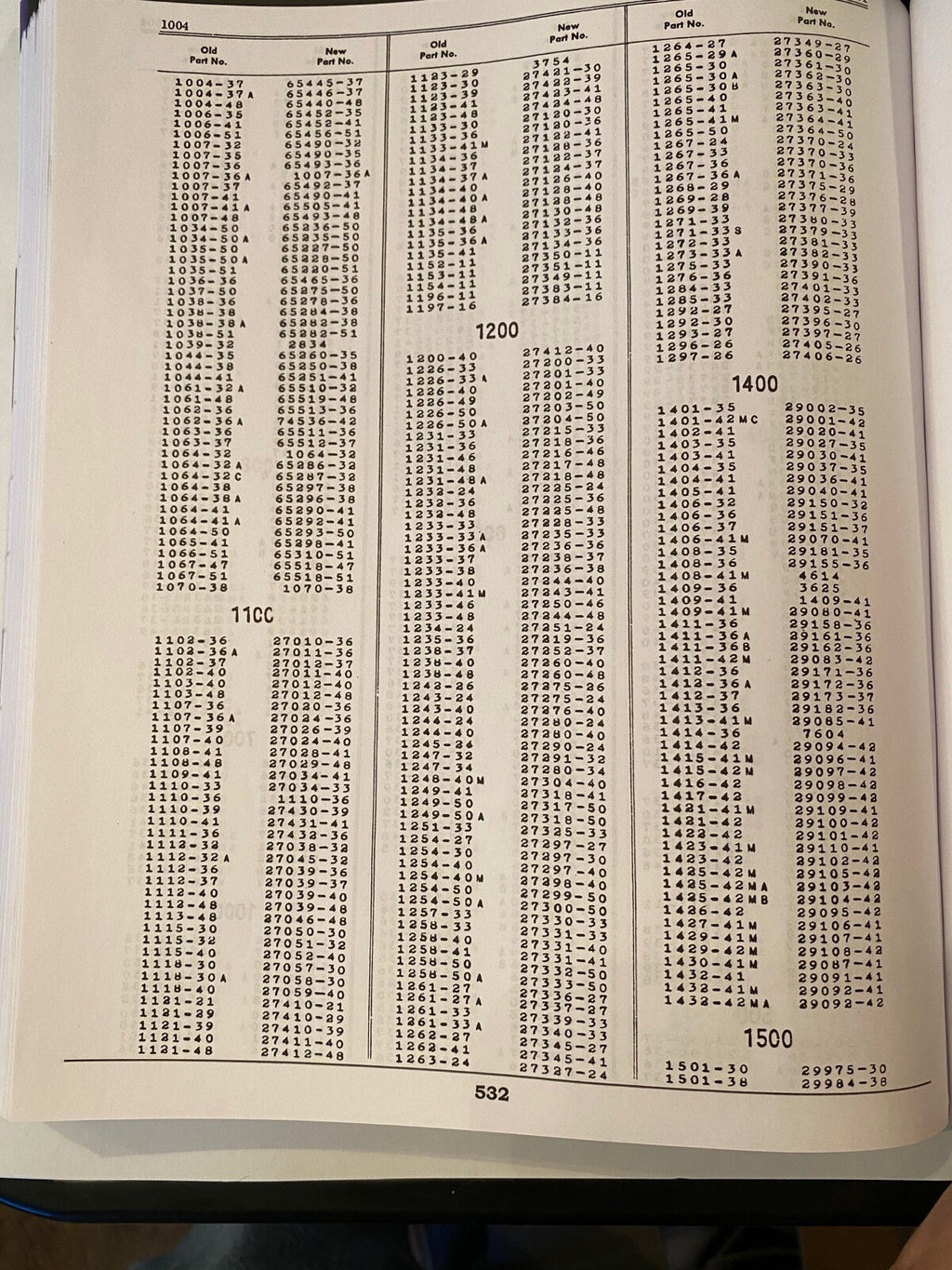 Harley Knucklehead UL Parts Service Cross-Reference Manual Catalog Book 592 page