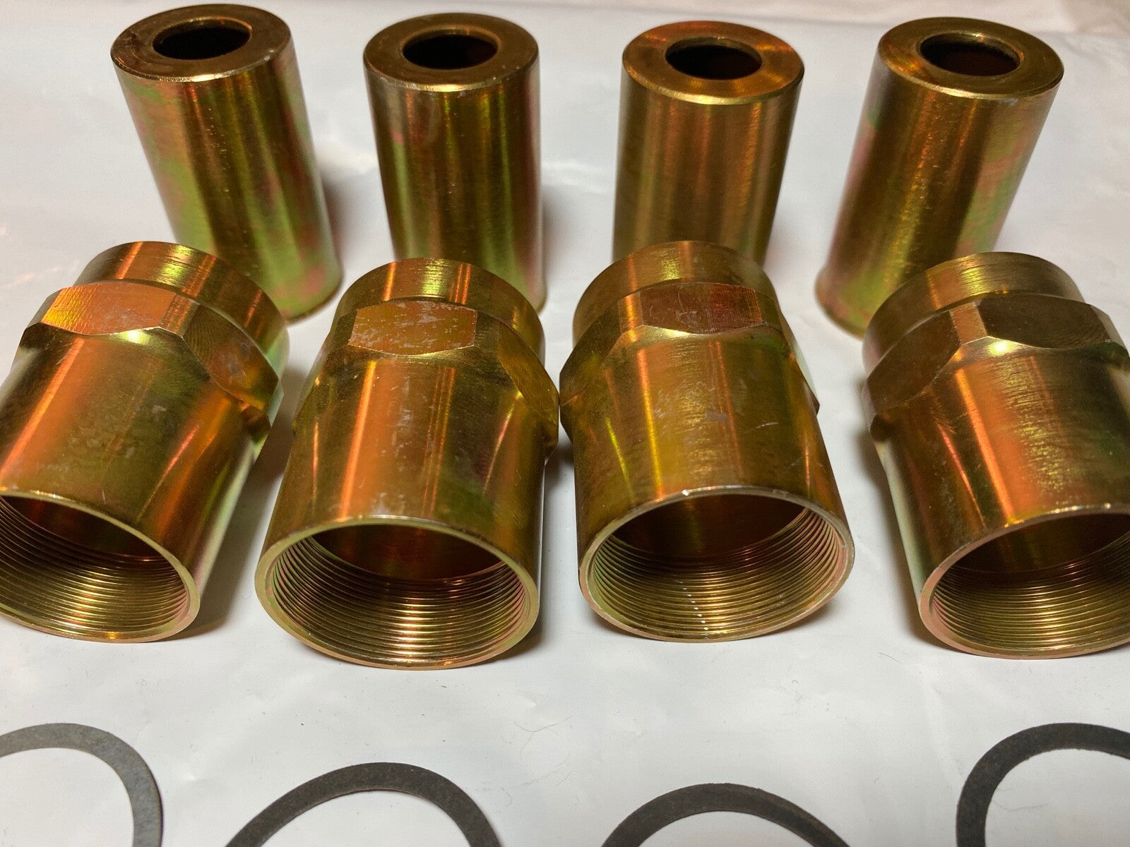 Harley 173-41 WLA WLC Servicar O-Ring Valve Spring Covers Yellow Zinc 1941-73 