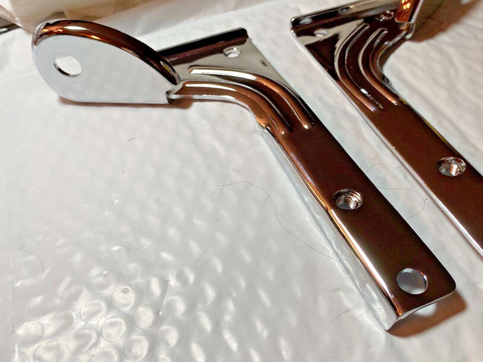 Harley Panhead Shovelhead Chrome Spot Lamp Mounting Brackets CP Bolts 1960-84 