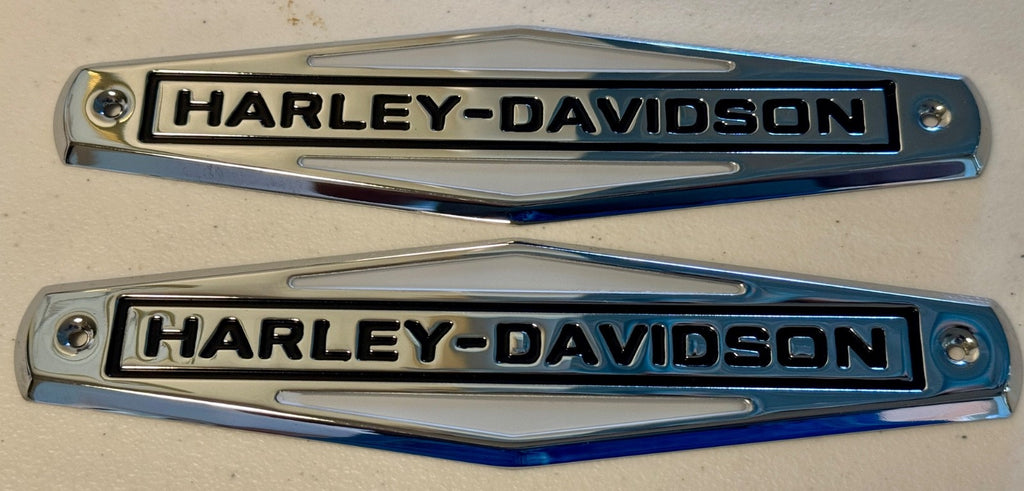 Harley 61771-66A Gas Tank Emblems Nameplate Badges 66-71 Shovelhead Servicar XL2