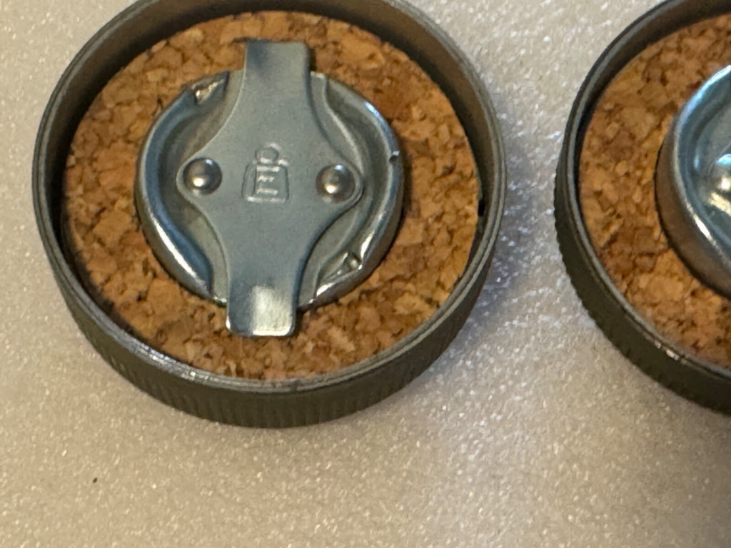 Harley Eaton Gas & Oil Cap Set OD Green WLA 1941-45 3507-36N 3507-37N