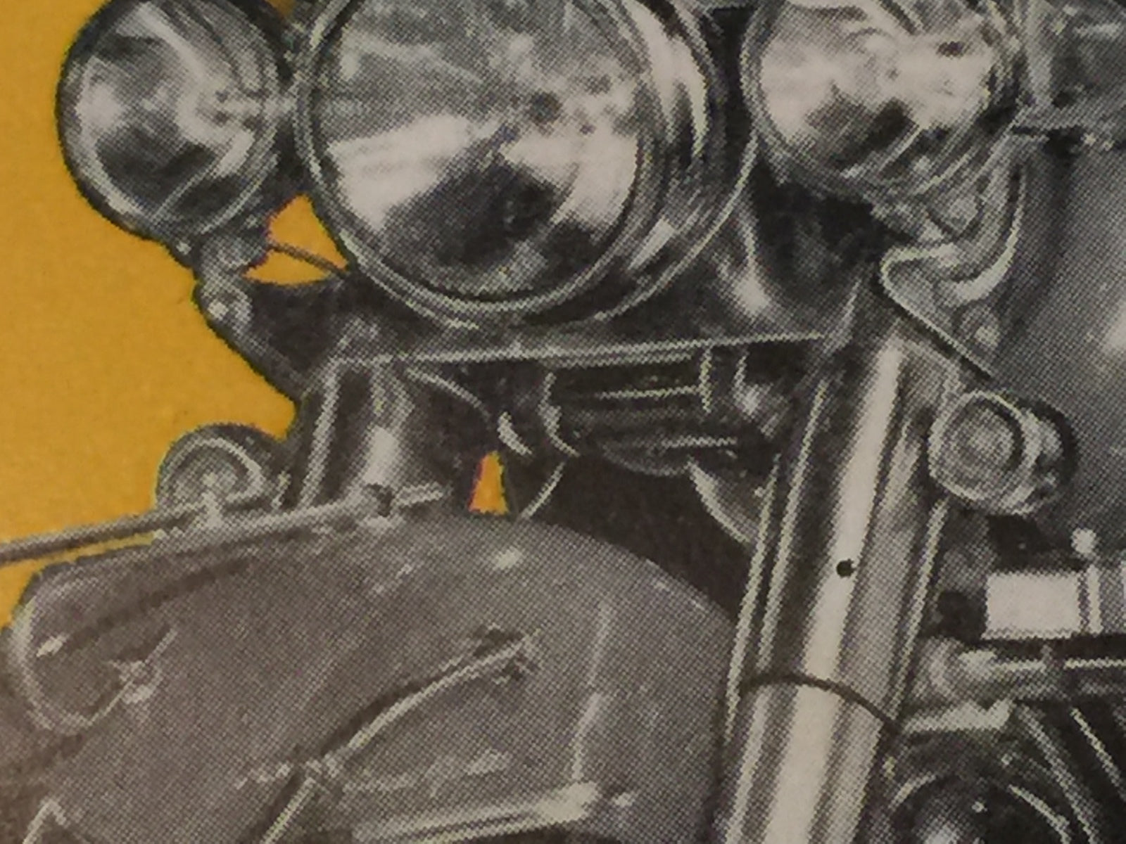 Harley Guide DH-49 P-H7 Bullet Lamps Fish Eye Repro Clear Lenses OEM 68500-49  