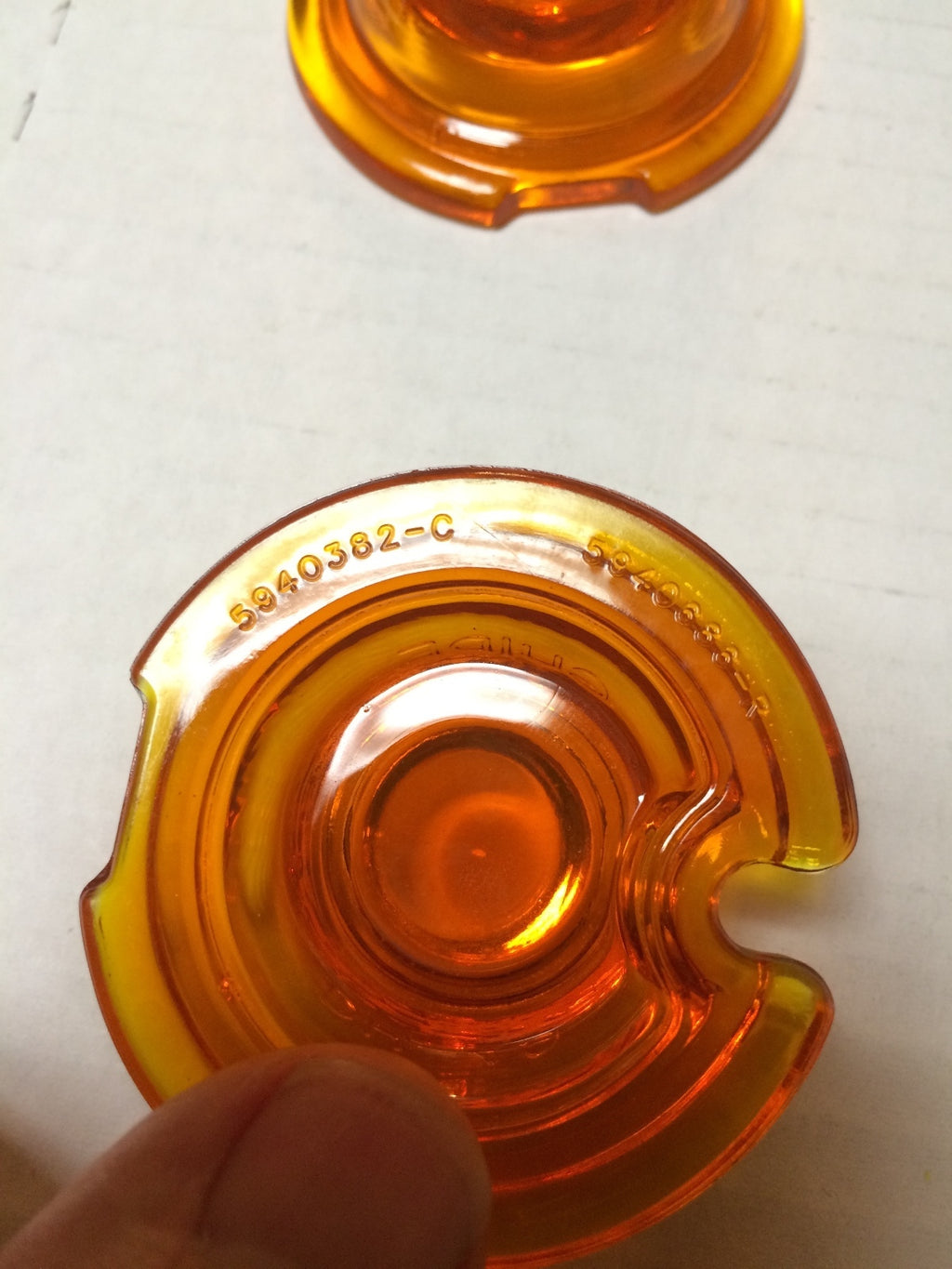 Harley Guide DH-49 Bullet Marker Light Lamp Amber Fish Eye Lens 49-62 Panhead