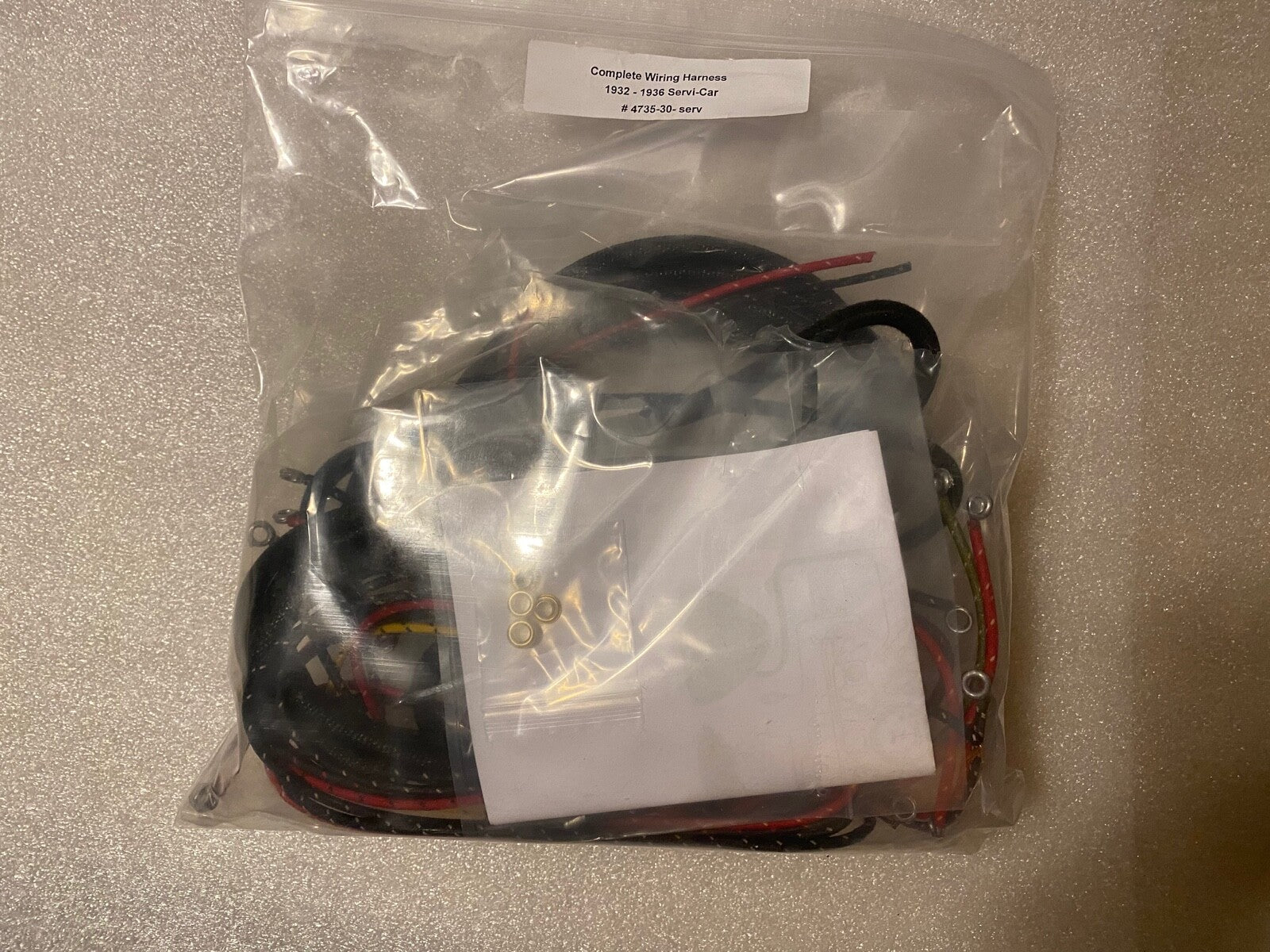 Harley 4736-31 Complete 1932-36 Servicar Wiring Harness Kit W/ Tail Lamp Wires 