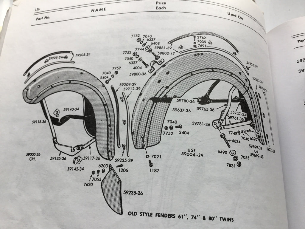 Harley Knucklehead UL Round Head Rear Fender Side Panel Screws OEM# 030 36-48