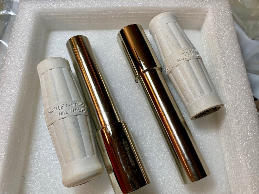 Harley JD VL Nickel Throttle & Spark Spirals & White Grips 1916-34 OEM# 3312-16 