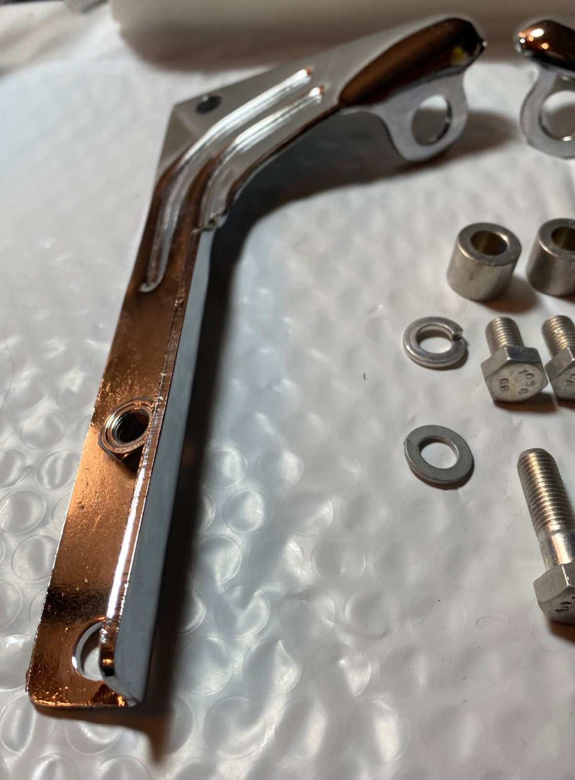 Harley 68603-49 Panhead Spot Lamp Light Mounting Brackets w/ CP 1038 Bolts 