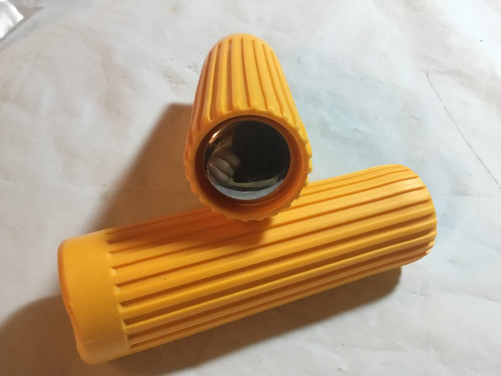 Harley Panhead Sportster XL Ranger Pacer Topper Ribbed Grips 1962-'64 Yellow
