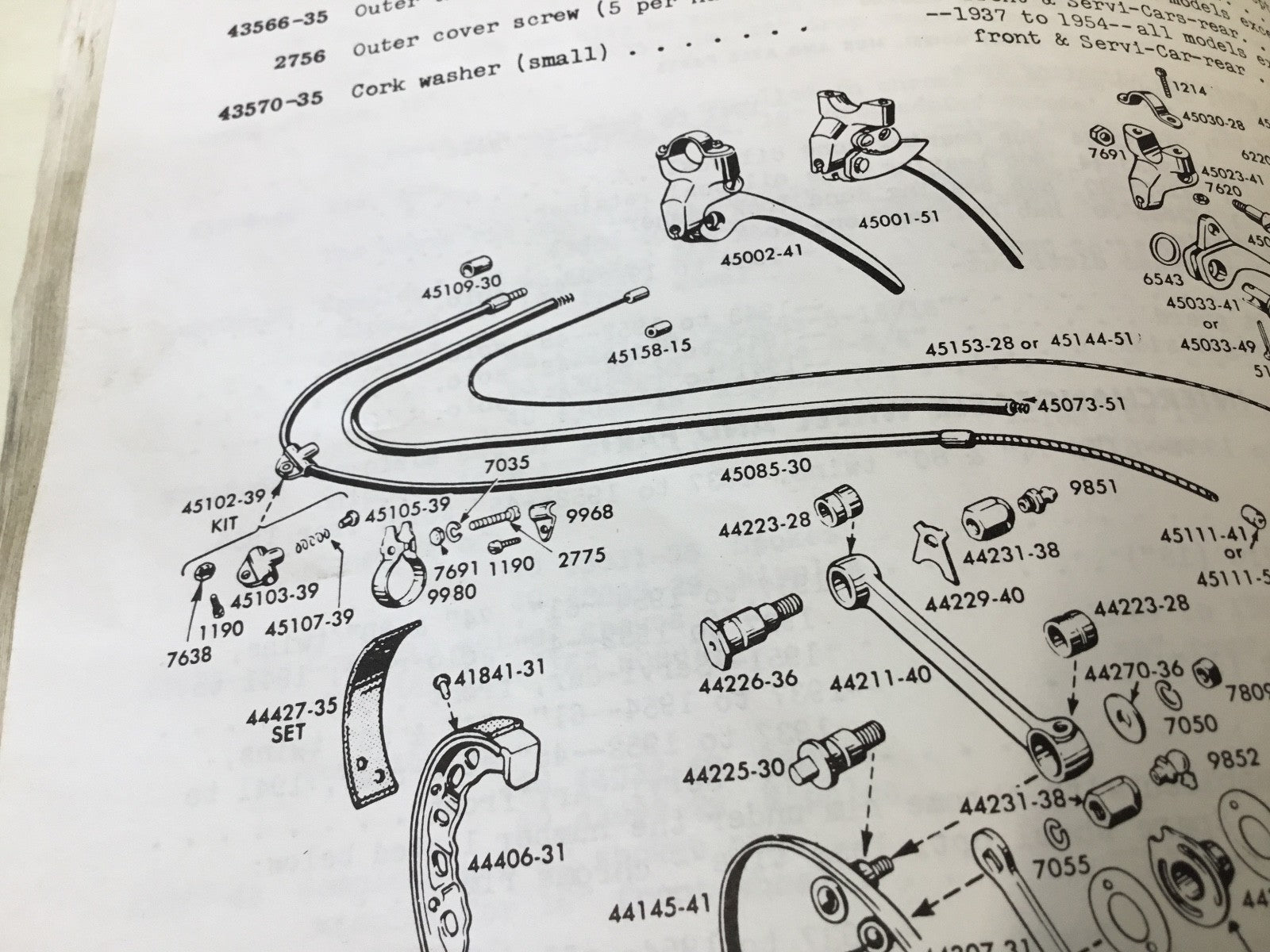 Harley Knucklehead UL WL WLA Springer Brake Cable Clip 4162-36, 9968 USA Made