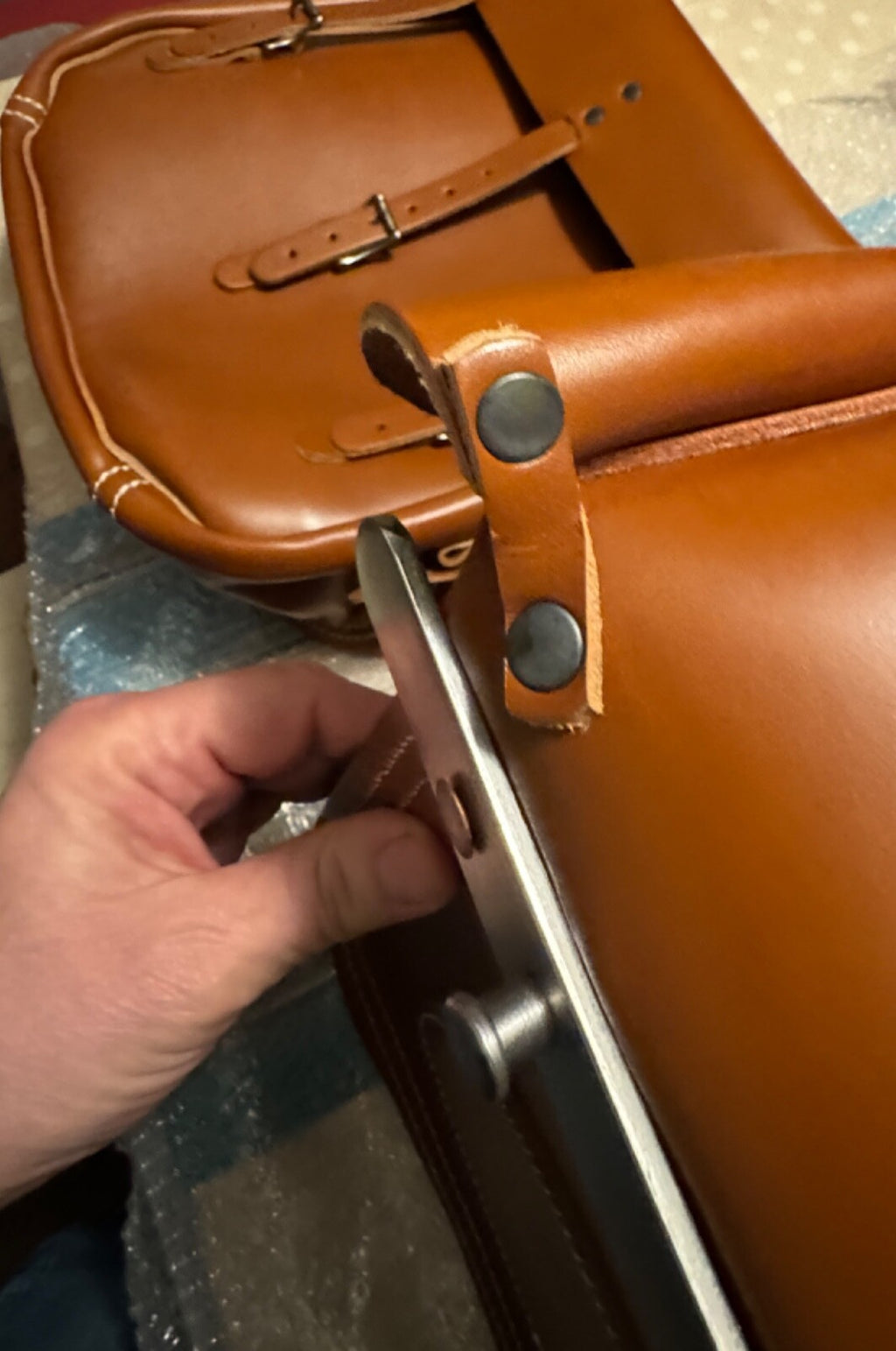 Harley 11786-X WLA WLC Smooth Grain Saddlebags  1942-1952 European