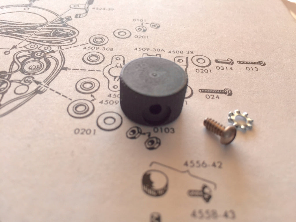 Harley Knucklehead WL UL Instrument Panel Switch Knob 1943-46 Parkerized 4556-42