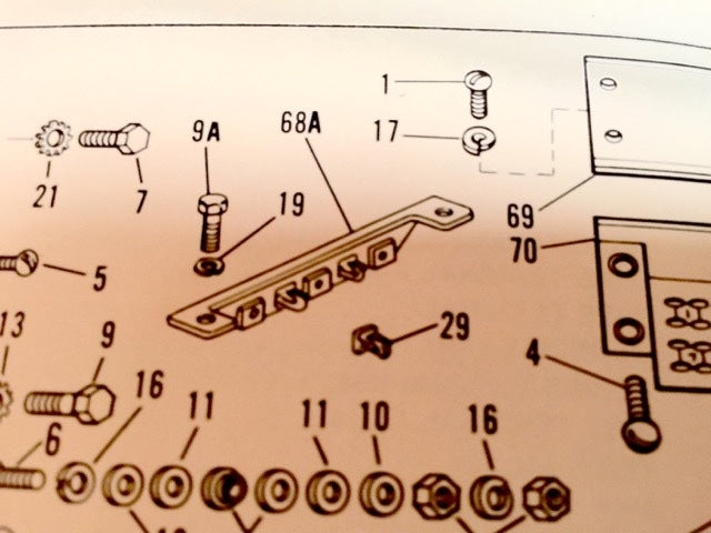 Harley 72303-70 Super-Glide Sportster 70-74 XL FX XLCH XLH Wiring Terminal Plate