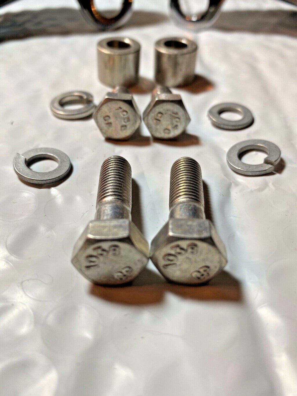 Harley 68603-49 Panhead Spot Lamp Light Mounting Brackets w/ CP 1038 Bolts 