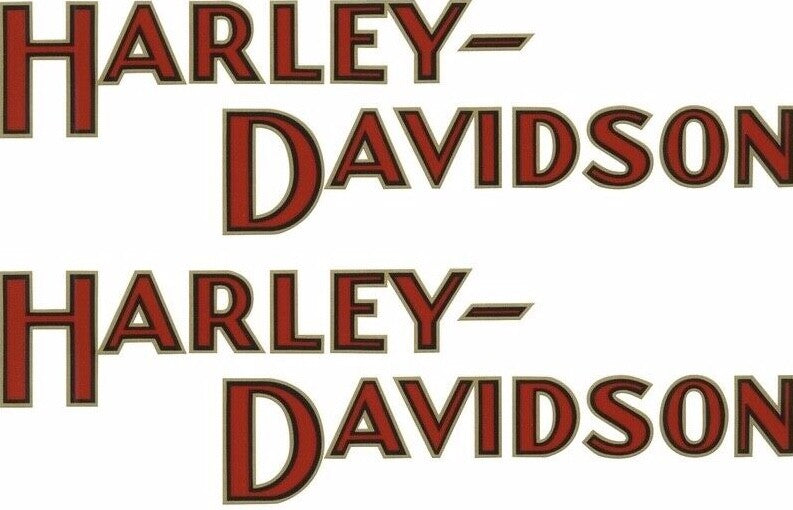 Harley-Davidson 5923-33 Fuel Gas Petrol Tank Decal VL RL Single 1933 Black Retro