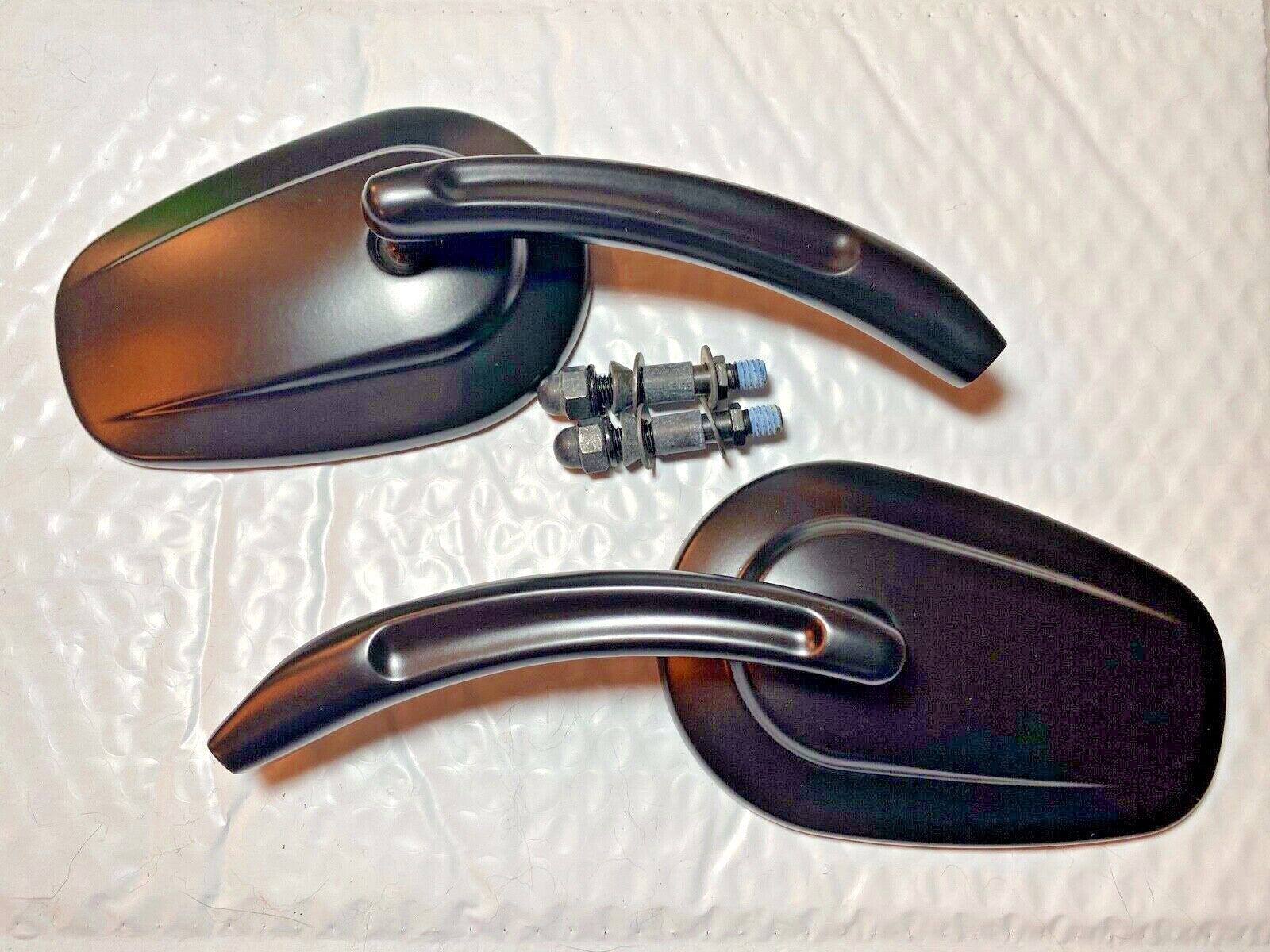 Harley Billet Stem Black Mirrors 1965-Up Electra Road Glide Road King Sportster