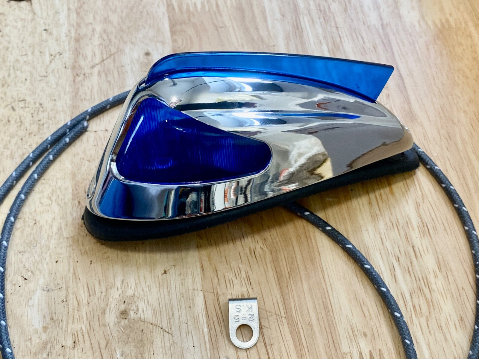 Harley 1949-57 Panhead Flash Gordon For  Hummer Front Fender Lamp Blue 68450-49