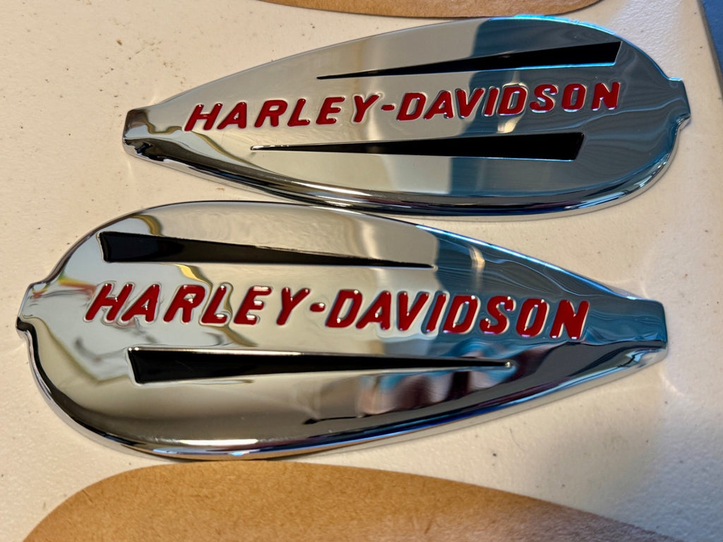 Harley 3507-40 Gas Tank Emblem Nameplate Badge Kit Knucklehead WL UL 1940-19461
