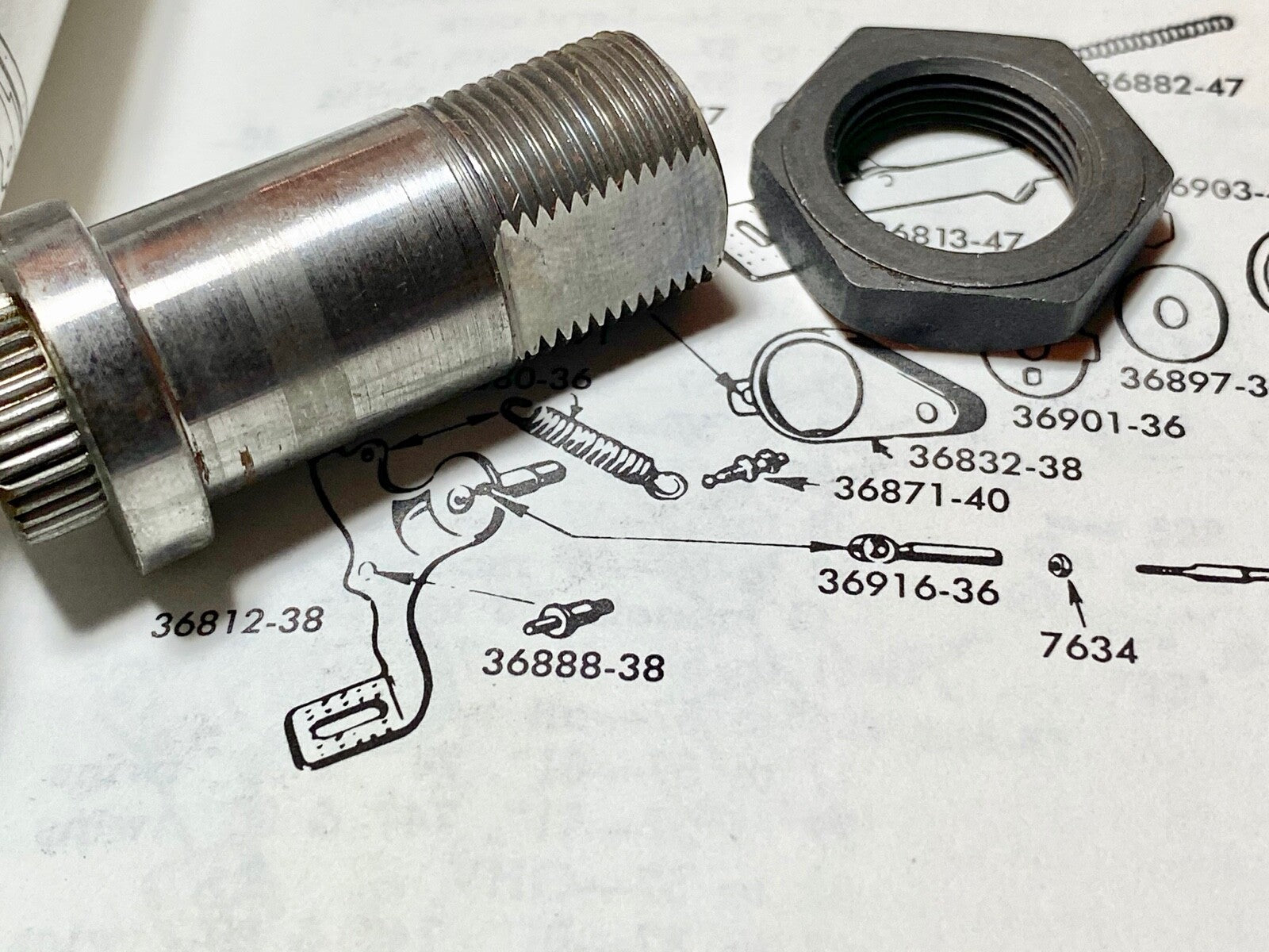 Harley Jockey Rocker Clutch Pedal Repair Stud WL WLA Knucklehead Servi 36-52 