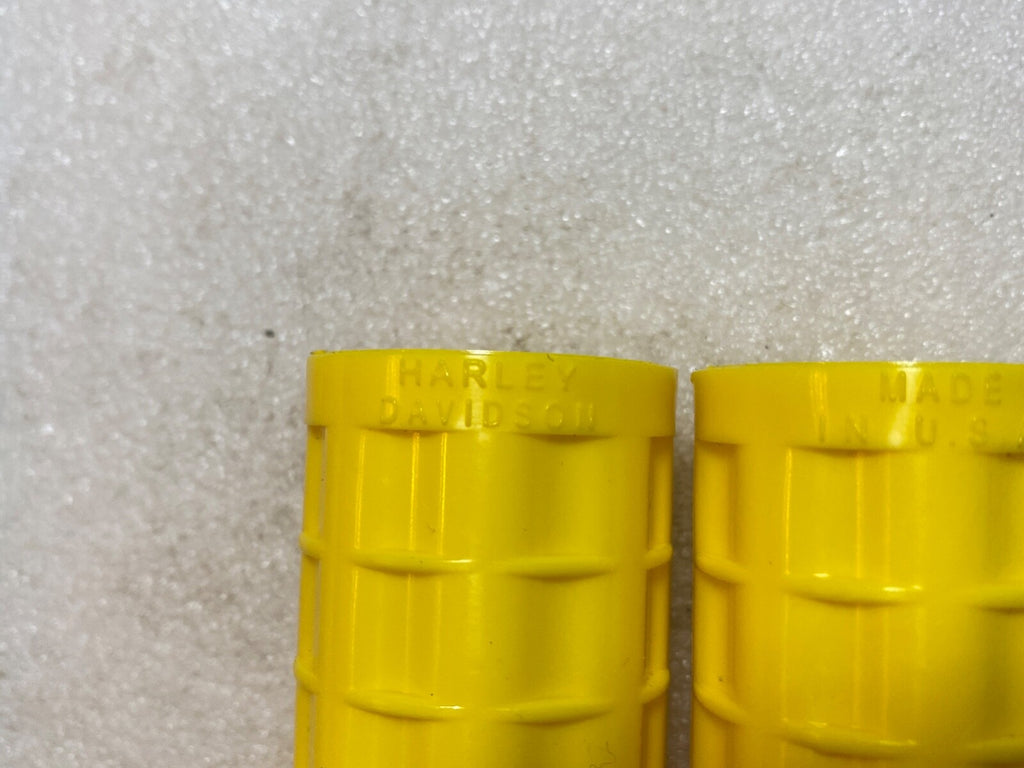 Harley Knucklehead UL WL Yellow WPB Plastic Grips 1942-47 OEM# 3310-42D HD Logo