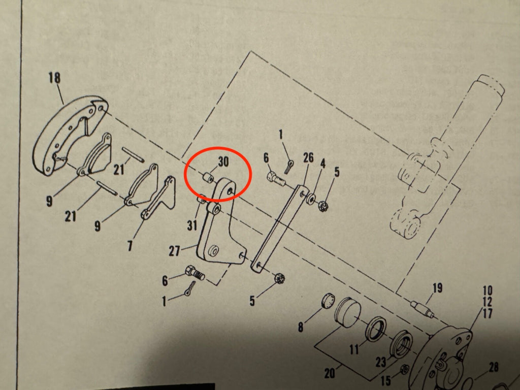 Harley NOS 45821-75 Shovelhead Banana Brake Caliper Long Bushing 1972-84 FL FX