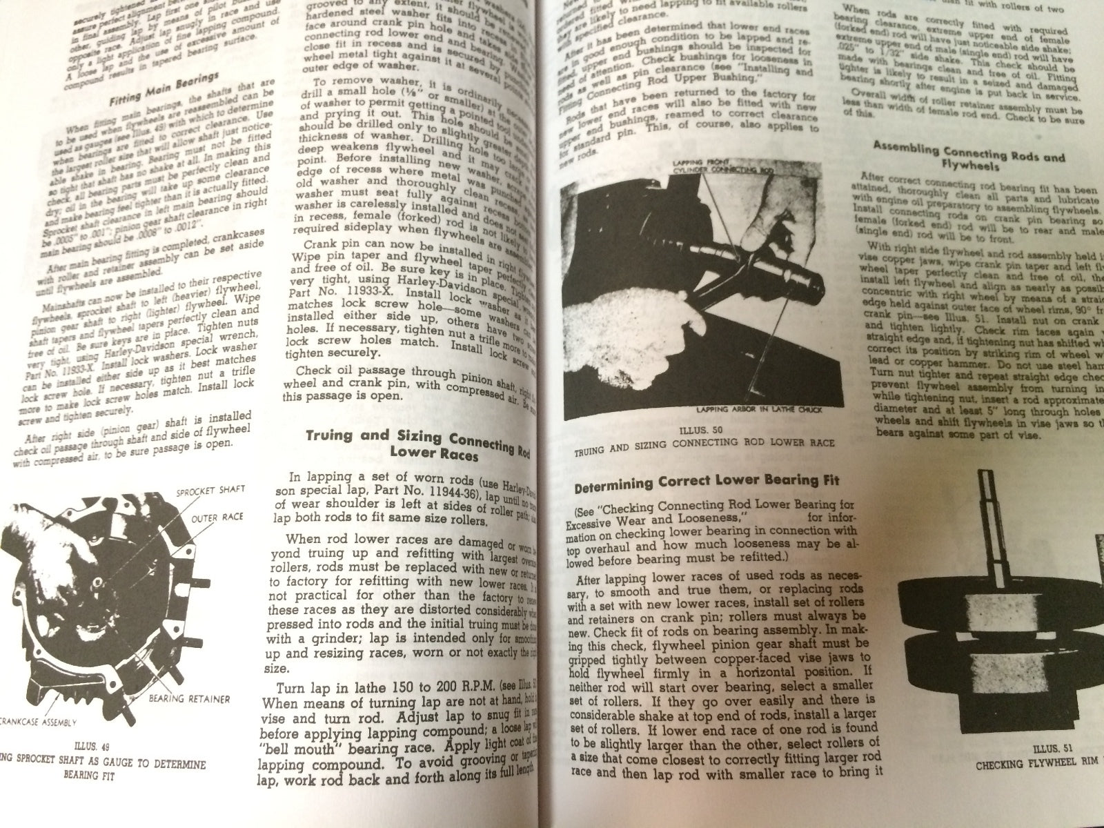 Harley EL FL FLH Service Manual 1948 to 1957 Panhead Rigid Hydra-Glide NEW