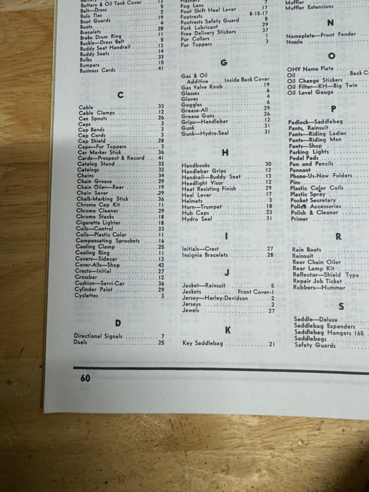 Harley 1957 Accessory Catalog Reprint Panhead K-Model Hummer Servicar Sportster