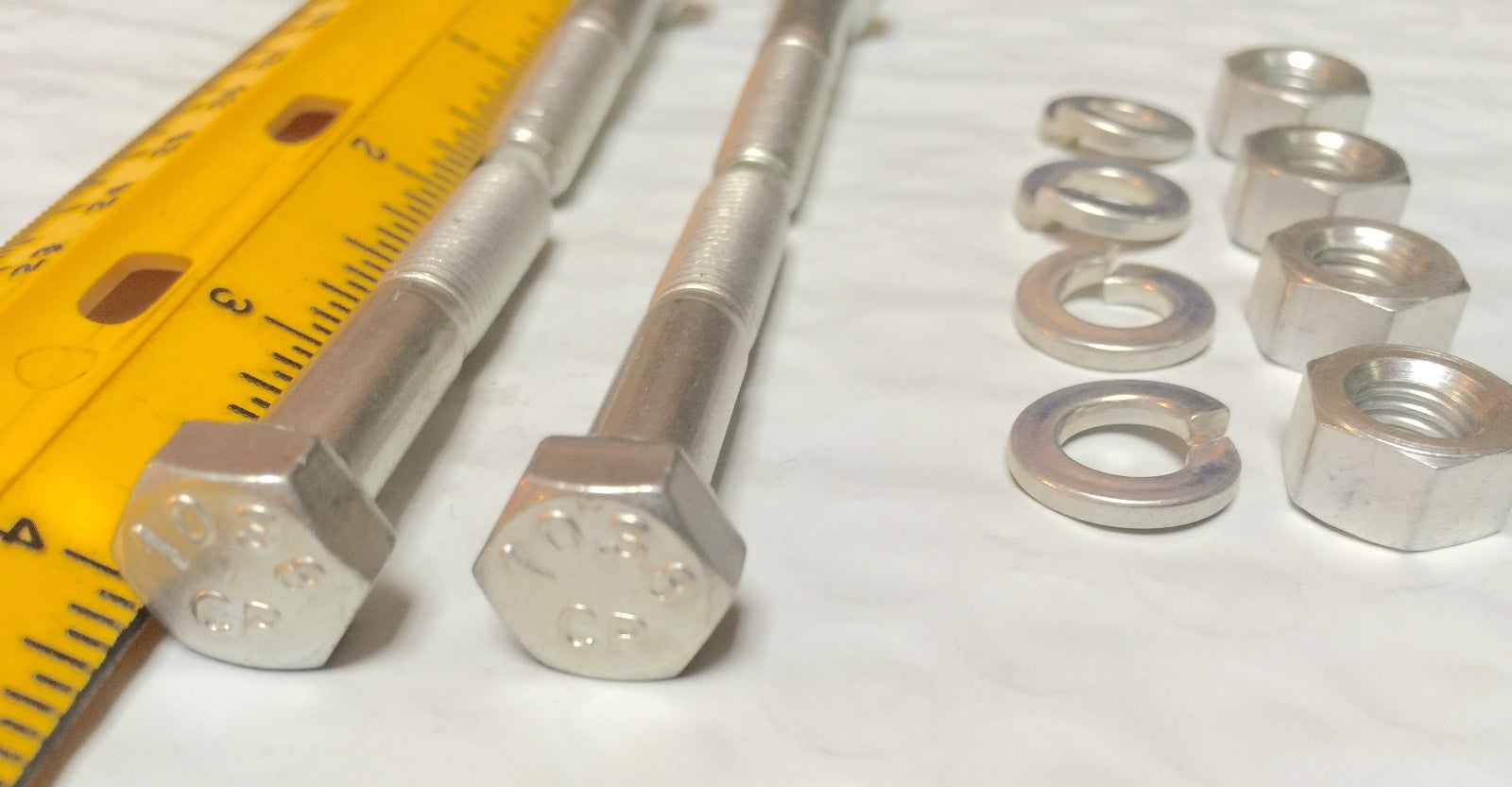 Harley CP-1038 5/16”-24 x 1 13/16" Bolts w/ Nuts & Lock Washers x 4 OEM 4042 Cad