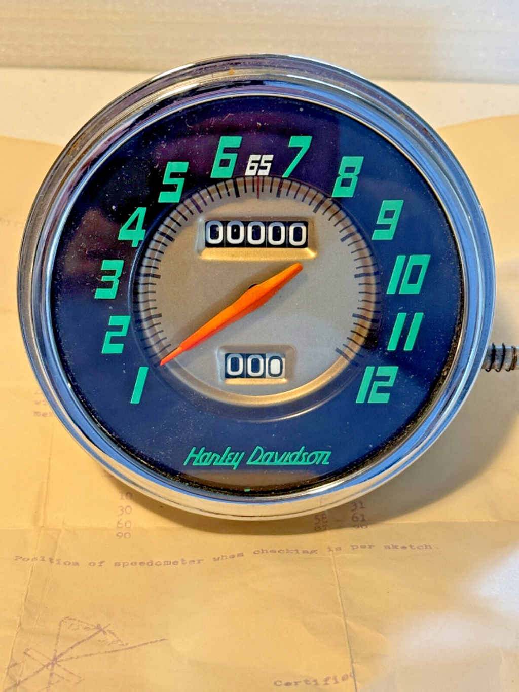 Harley NOS OEM 67007-60 Police Special Speedometer Panhead Servicar