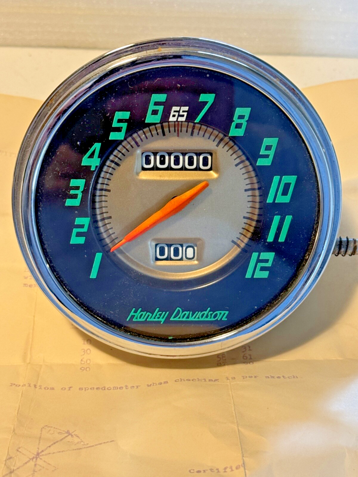 Harley NOS OEM 67007-60 Police Special Speedometer Panhead Servicar