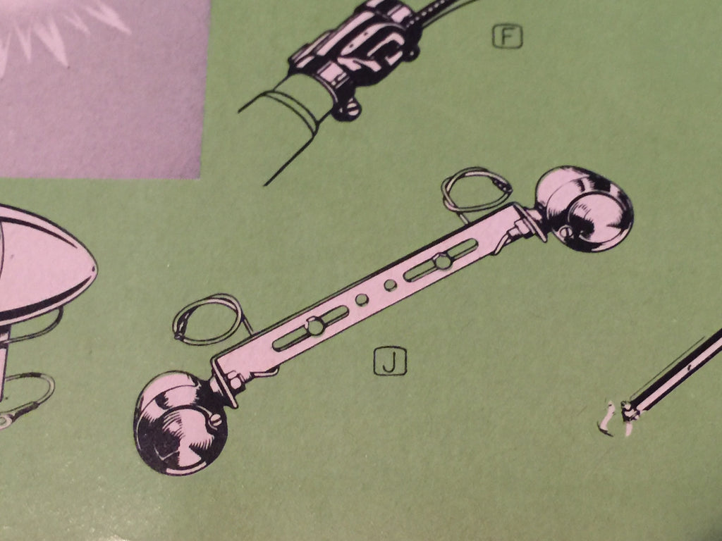 Harley Guide DH-49 Bullet Lamp Bracket, Chrome