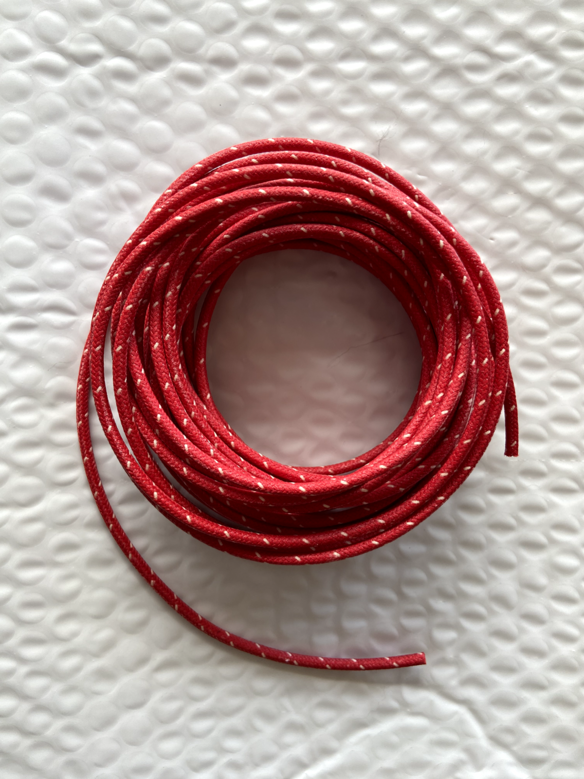 Harley Cloth Covered Red 16 ga Wiring Wire 25 Ft. Knucklehead Panhead 