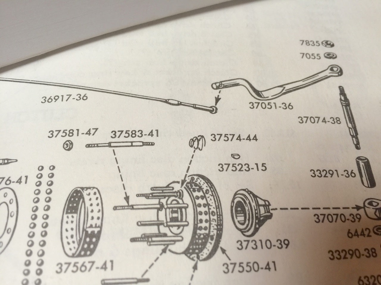 Harley Knucklehead Panhead UL Clutch Release Lever 41-64 OEM# 37051-36, 2426-36