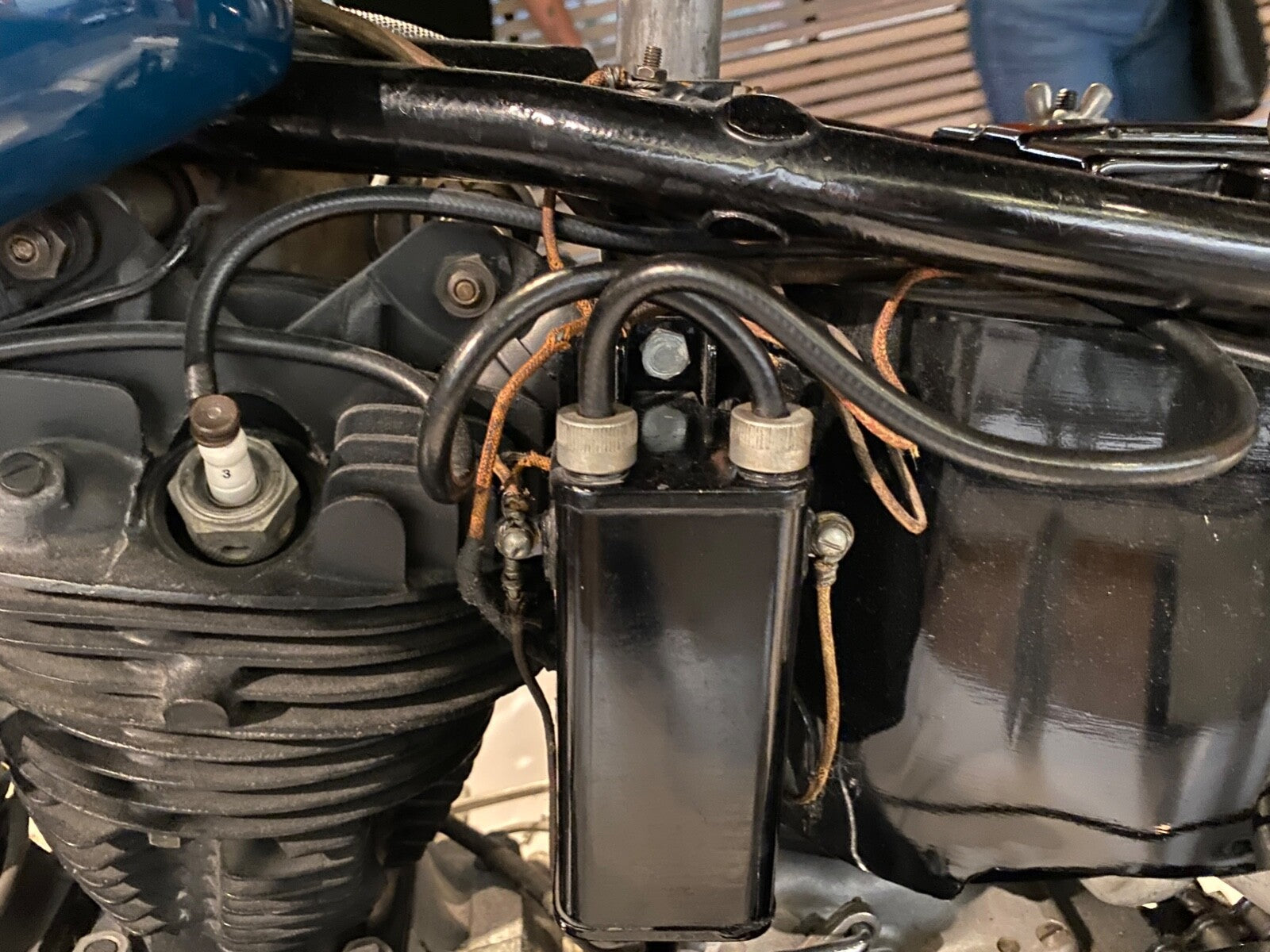 Harley 1936 Knucklehead Circuit Breaker Timer To Coil Wire 1613-30B Correct Ends