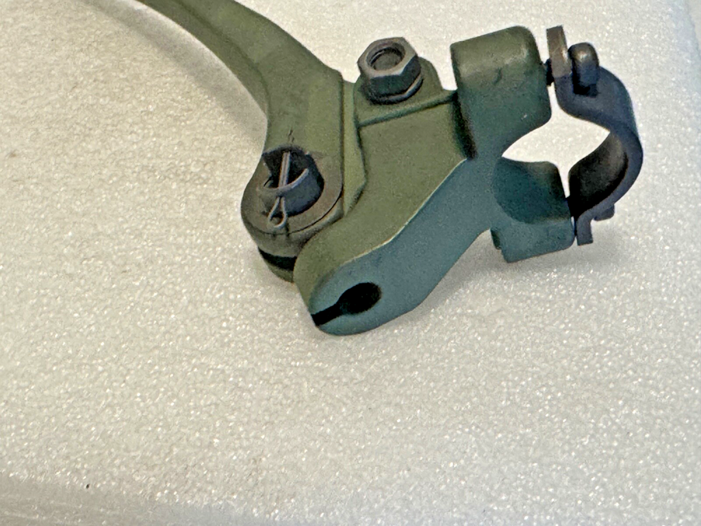 Harley 4149-41N WLA WLC Cast Iron Hand Front Brake Lever OD Green WWII Complete